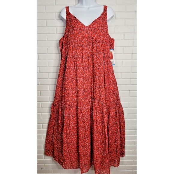 Joie Dresses & Skirts - Joie Tea Rose‎ Sun Dress Sz Large Tiered Cotton Midi Summer Boho Beachy NWT